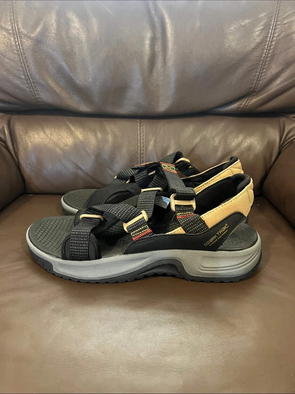 Ozark Trail Black and Tan Men's Outdoor Sport Sandals